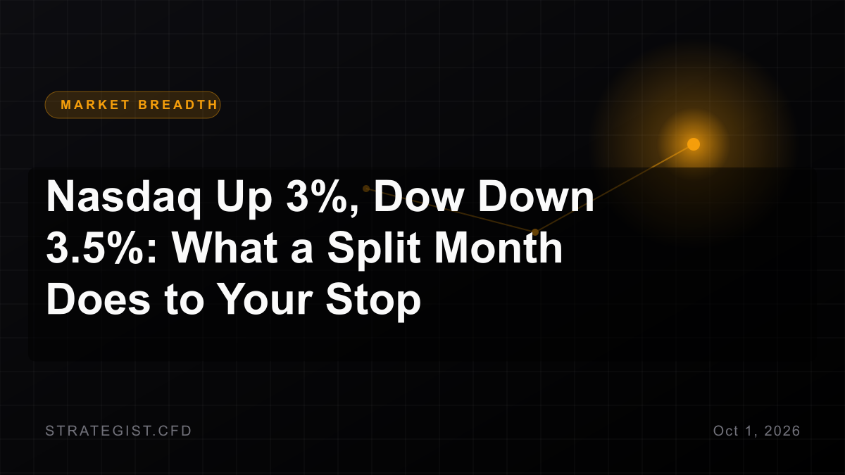 Nasdaq Up 3%, Dow Down 3.5%: What a Split Month Does to Your Stop